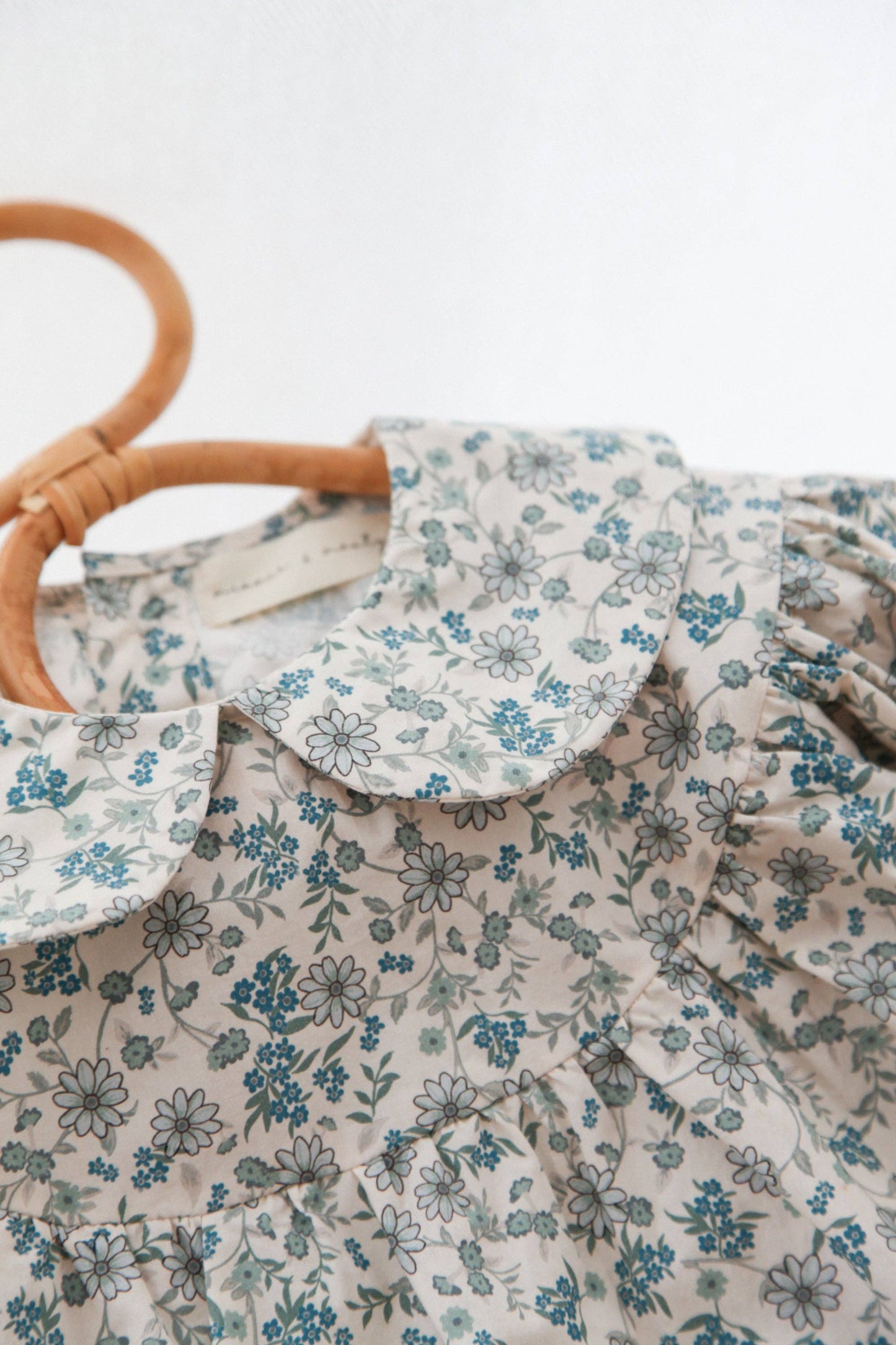 Winter/Blue Puff Sleeve Blouse & Bloomer Set: 6-12m