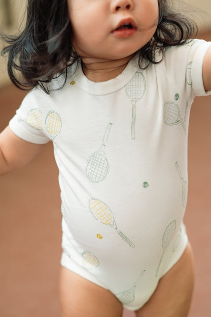 Short Sleeve Henley One-Piece - Doubles