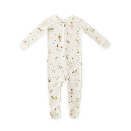 Ribbed Baby Footless Sleeper - Partridge in a Pehr Tree