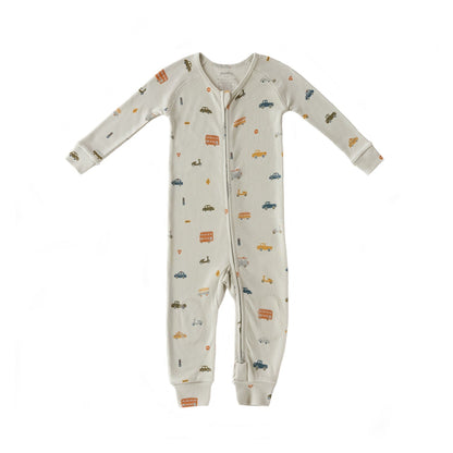 Ribbed Baby Footless Sleeper - Rush Hour Mist