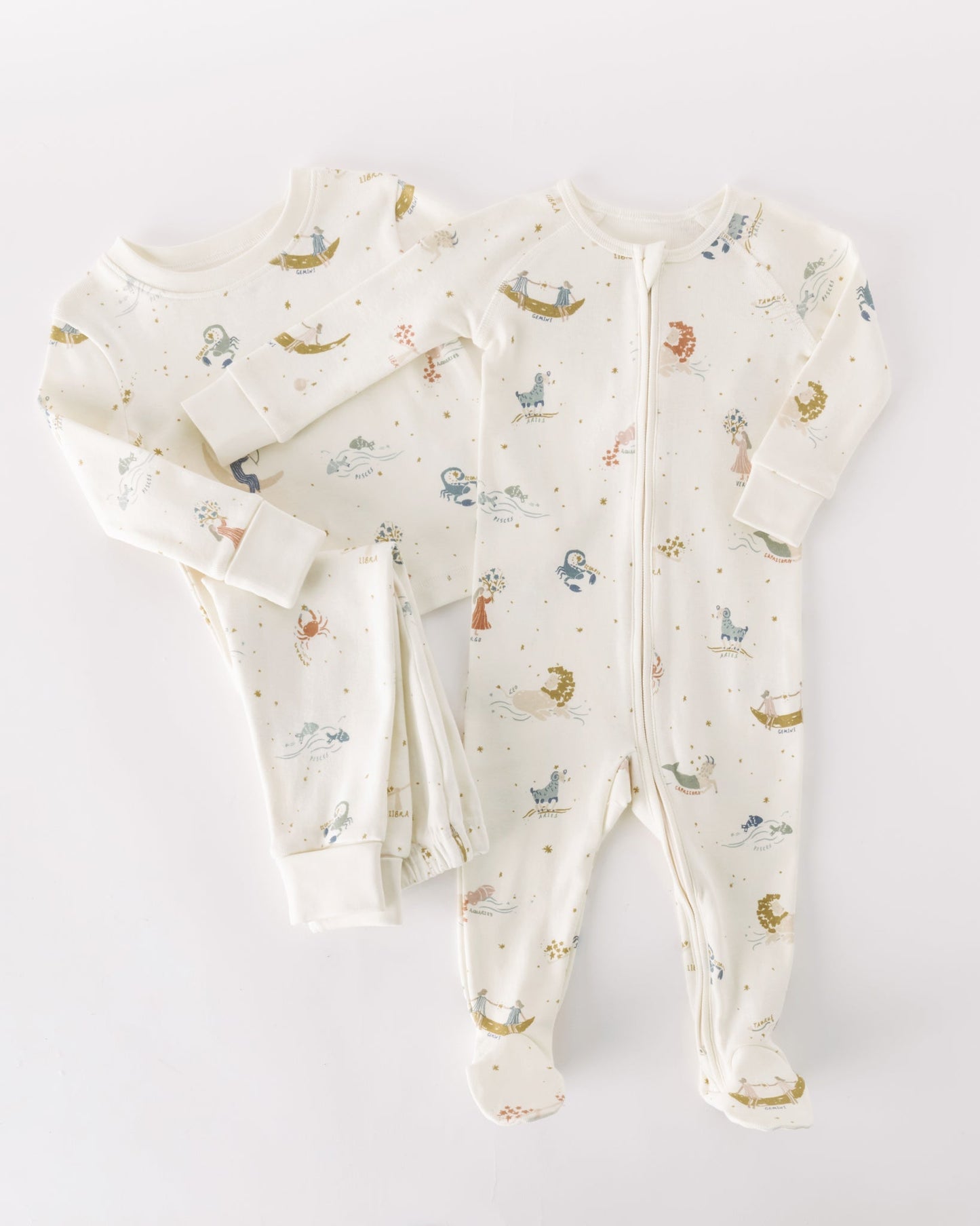 Ribbed Toddler Pajama - Zodiac