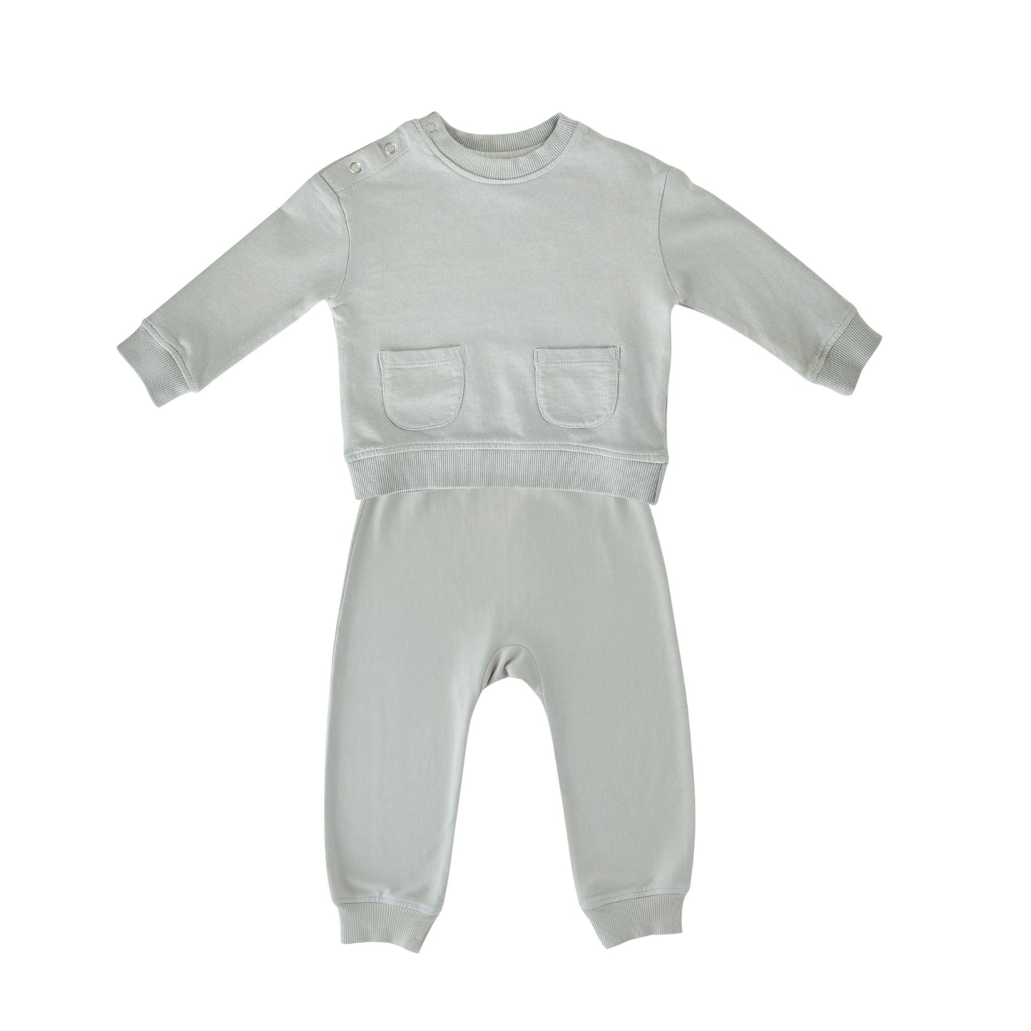 French Terry Matching Set - Soft Sea