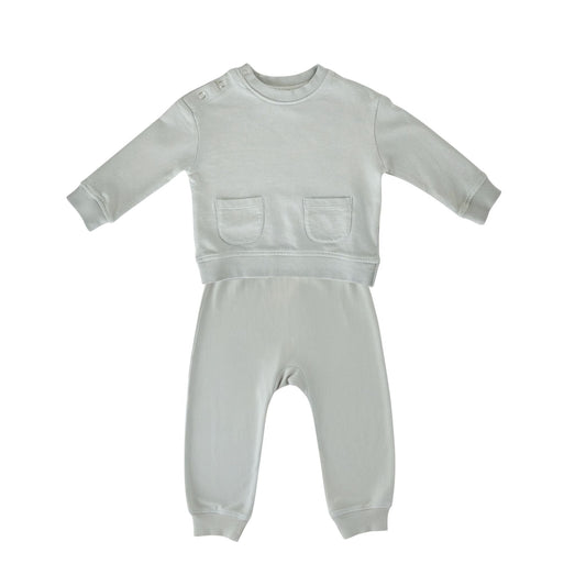 French Terry Matching Set - Soft Sea