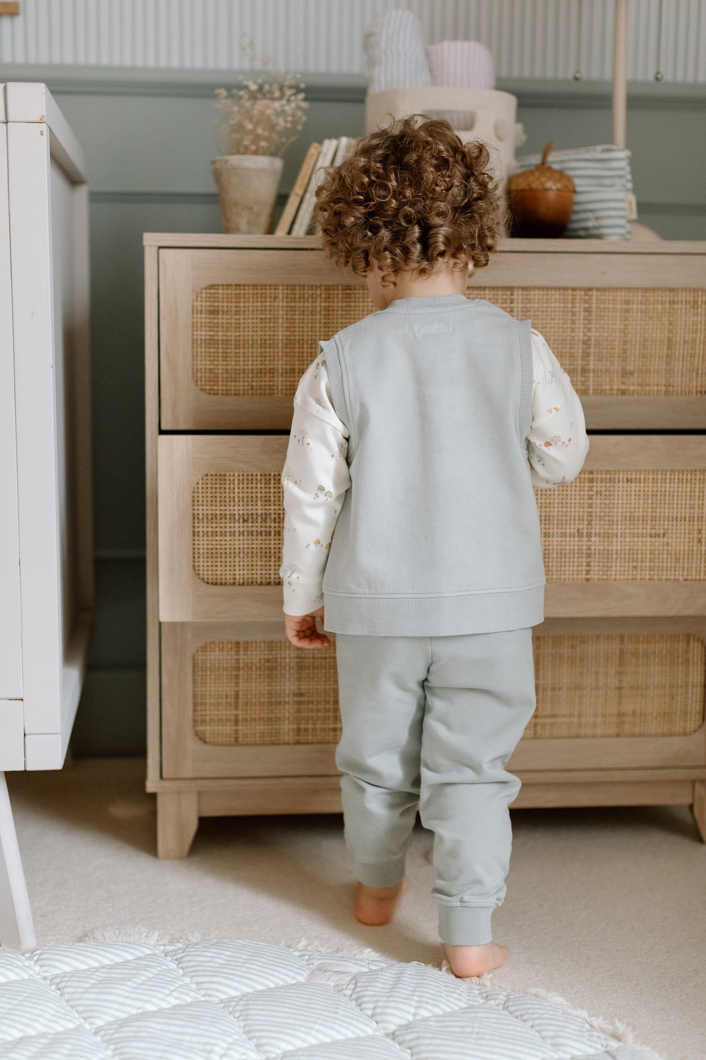 French Terry Toddler Jogger - Soft Sea
