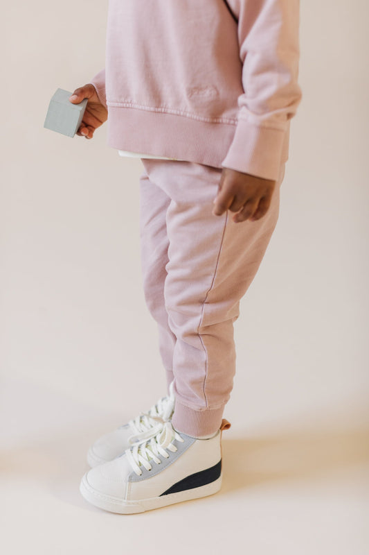 French Terry Toddler Jogger - Soft Peony
