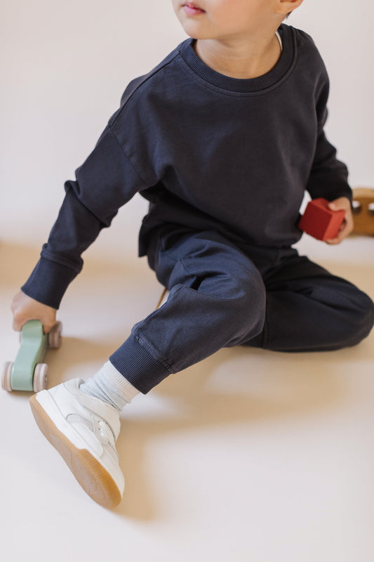 French Terry Toddler Jogger - Ink Blue
