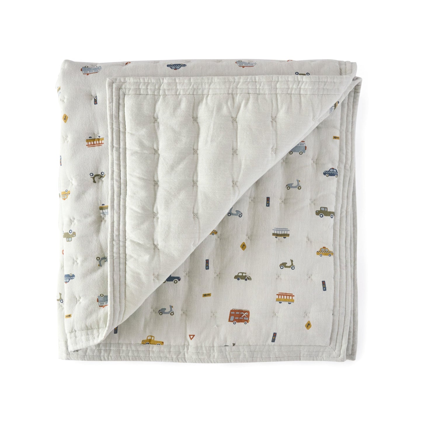 Quilted Chambray Blanket - Rush Hour