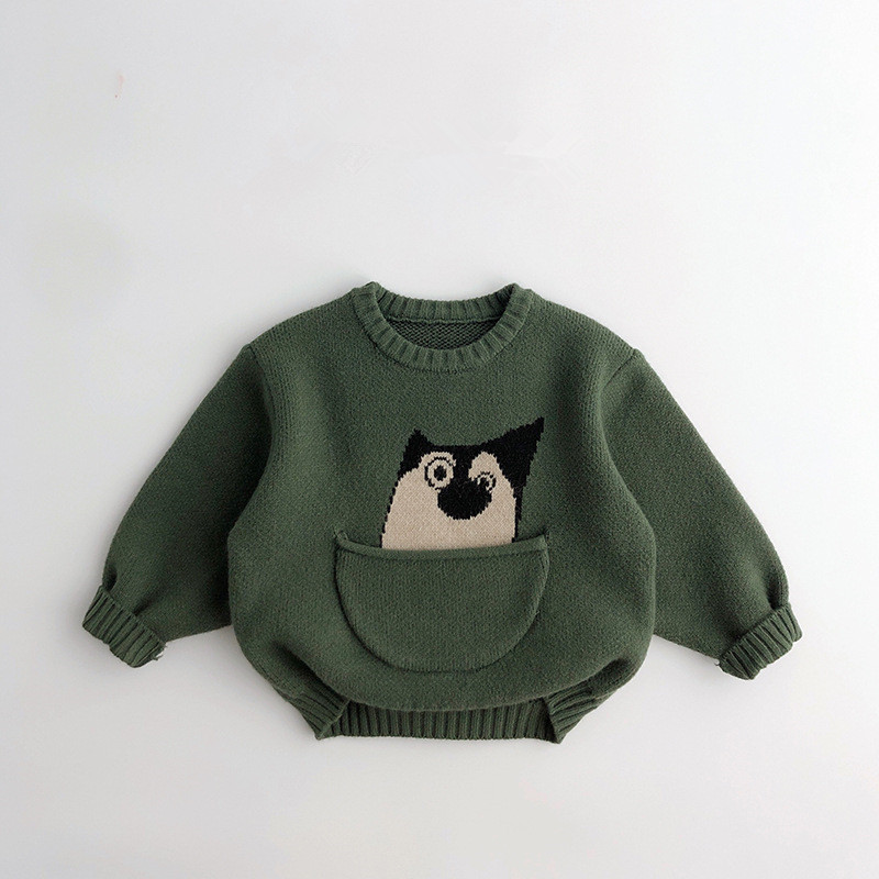 Annie & Charles® animal knitted sweater: Beige bear