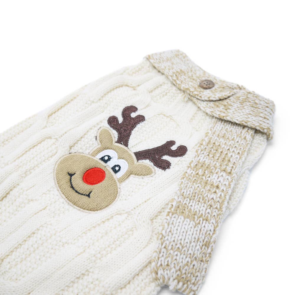 Reindeer Scarf Sweater: XS