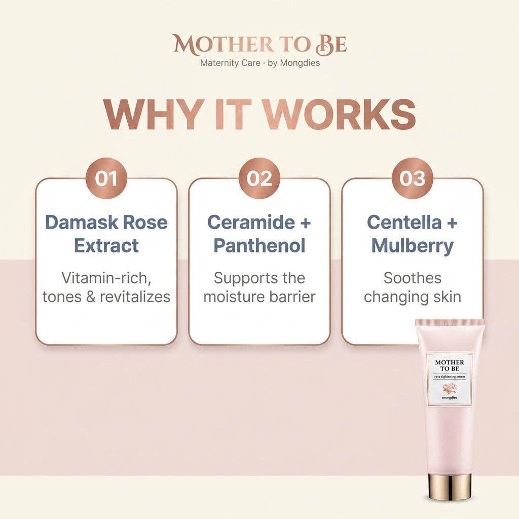 Mother To Be Rose Tightening Cream 200ml | Firming Body Cream for Pregnancy & Postpartum | Made in Korea