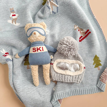 Ski Goggles Beanie, Bowie Grey Baby Kids Adult Snowboard Hat: M; 2-5Y