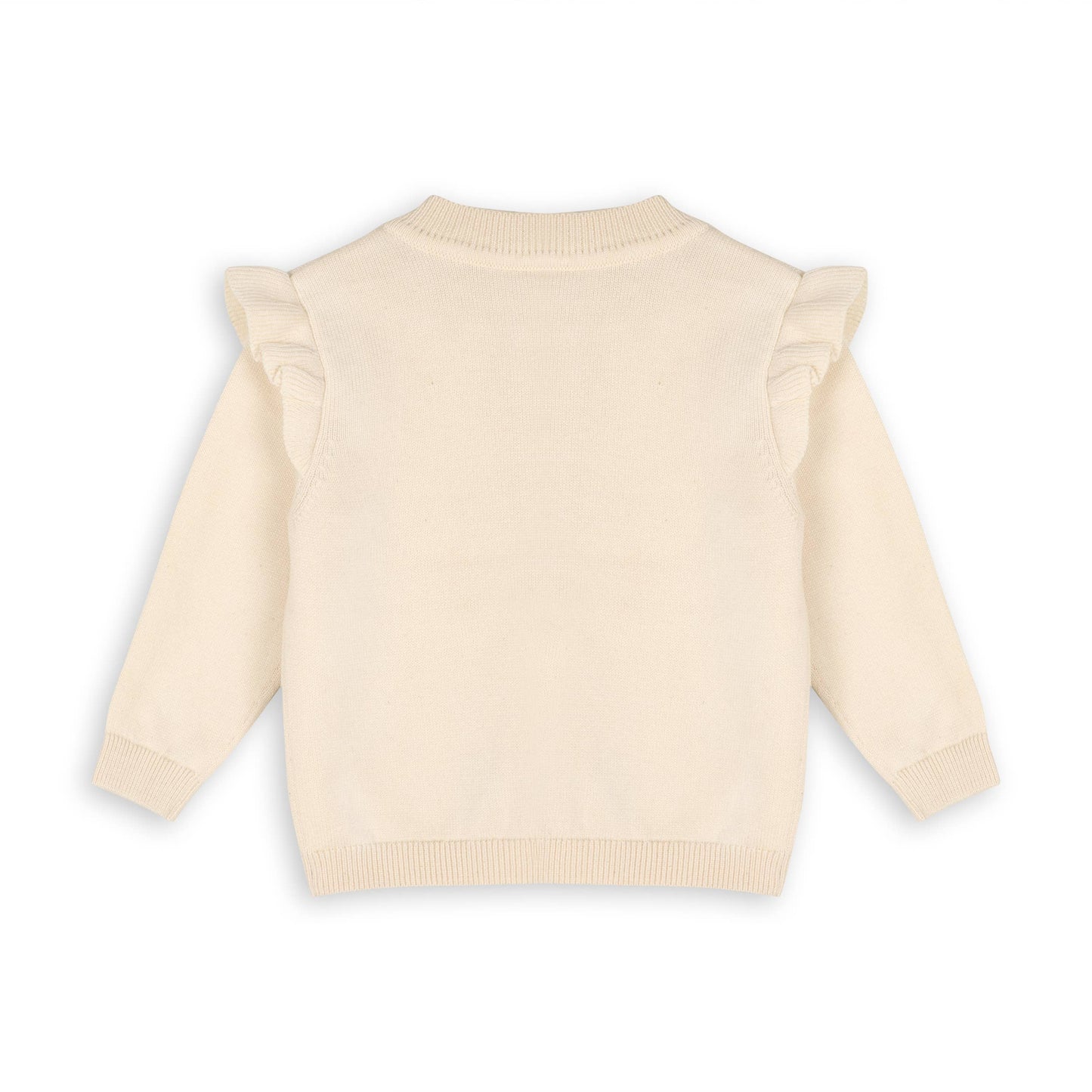 Woodland Animal Jacquard Baby Button Cardigan Organic Cotton: Natural / 12-18M