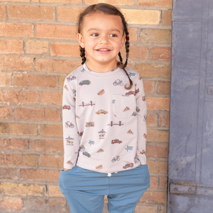 Charlie Long Sleeve Jersey Tee | City Vibes: 6-7Y