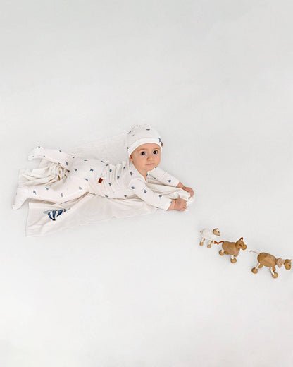 Hot Air Balloon 3 Pc Footie Set: Winter White / 3 Months