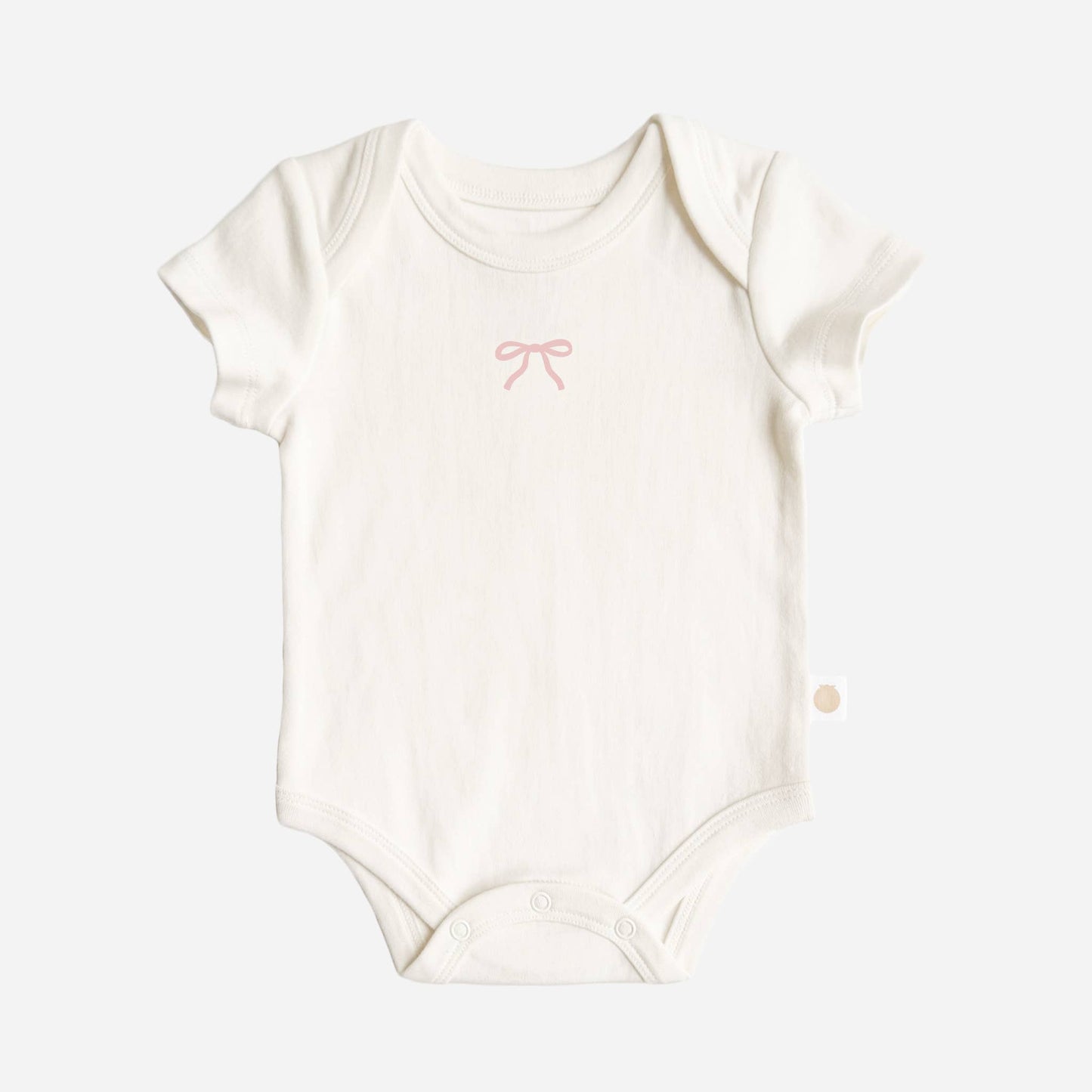 Onesie Pink Bow Baby Bodysuit Organic Graphic Tee Gift