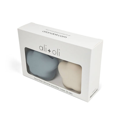 Ali+Oli Silicone Pacifier Case 2-pack Star (Mist-Sand)