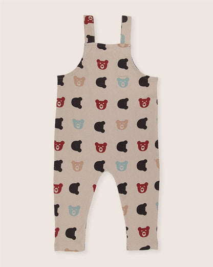 Rib Bear Dungarees: MULTI / 2-3 Years