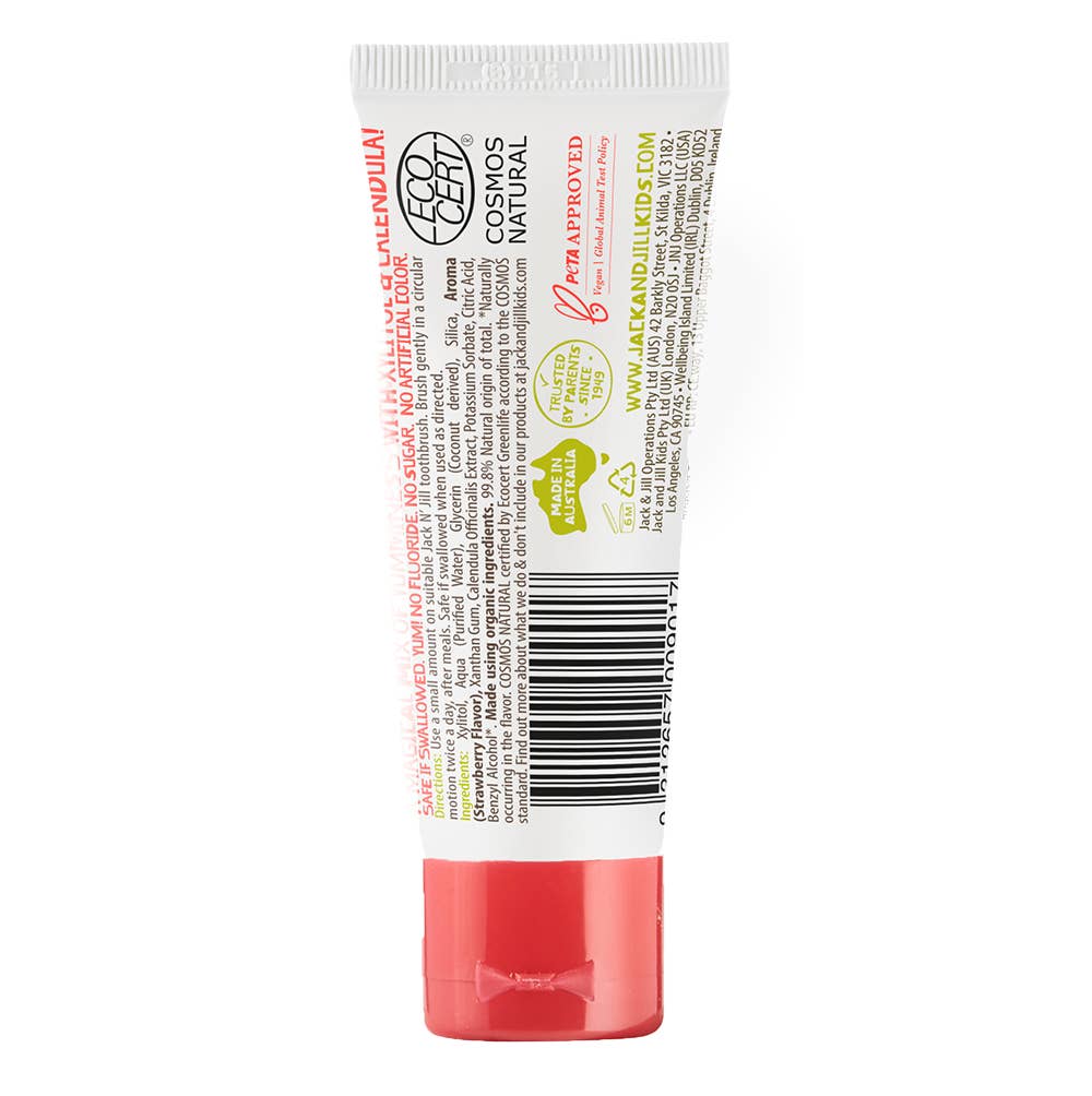 Jack N' Jill Tooth Buddy Pack - Strawberry + Kids Toothbrush