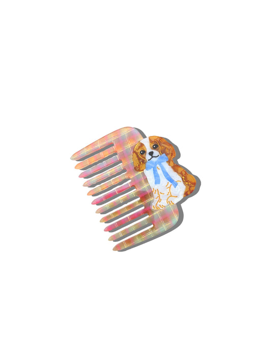 Hand-painted King Charles Pocket Comb | Eco-Friendly