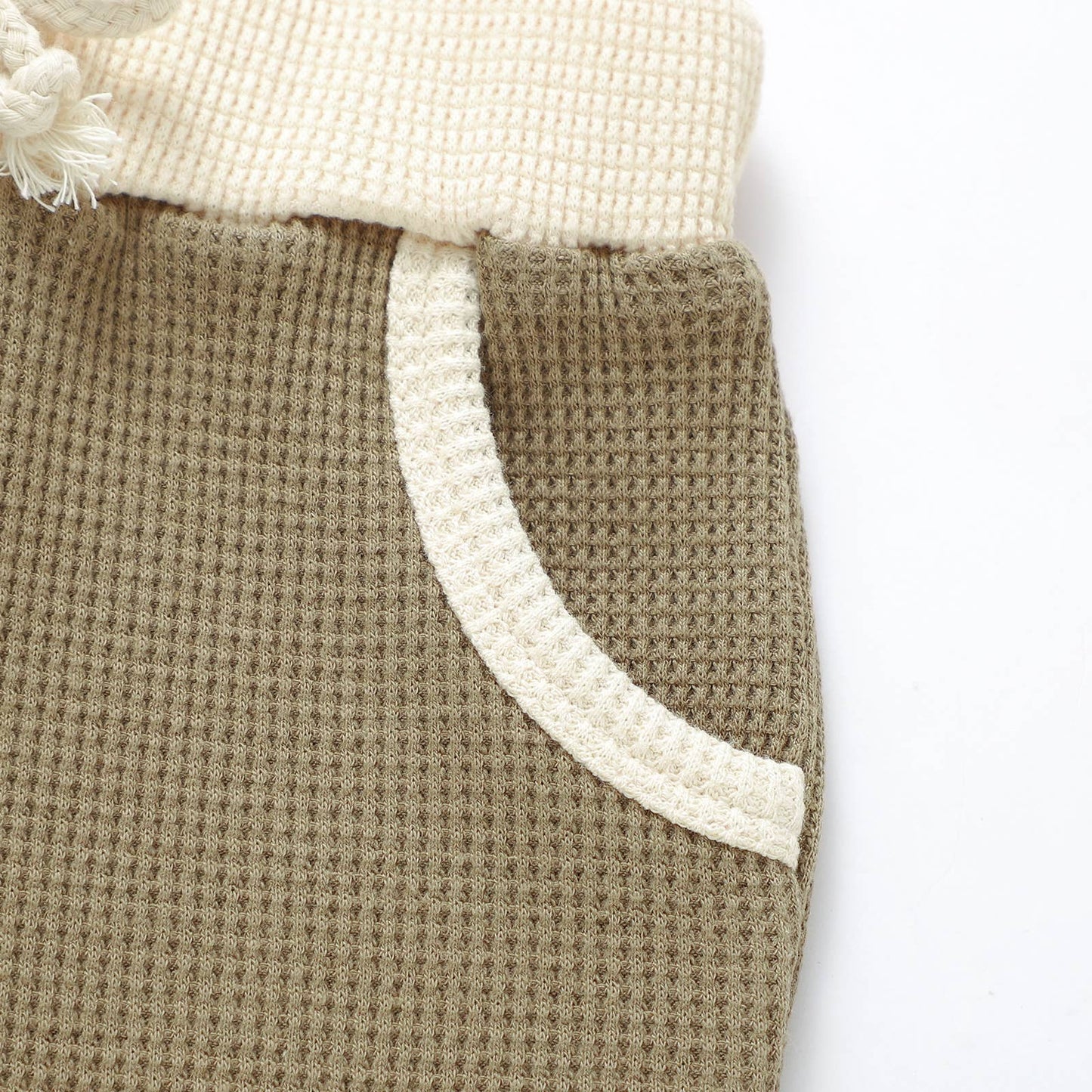 Organic Cotton Cocoa Waffle Set | Gender Neutral Baby Set: 6-12M