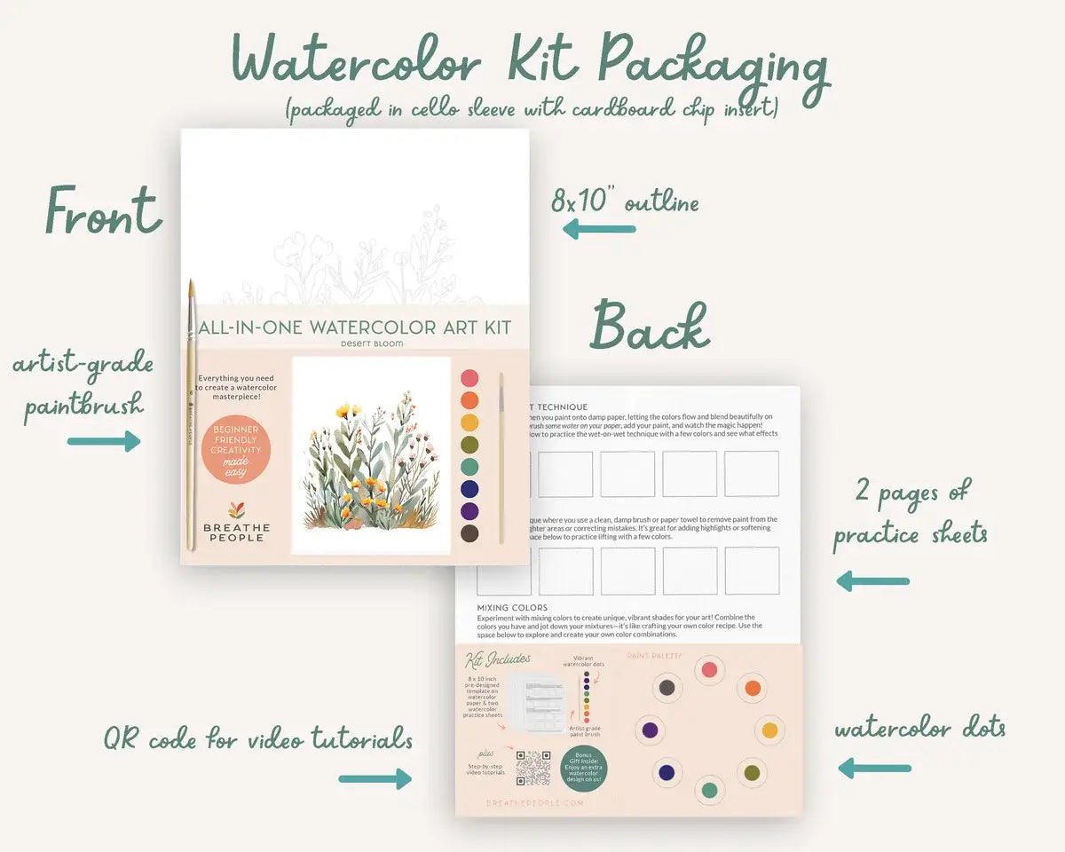 Kids' All-In-One Watercolor Paint Set – Happy Ice Cream