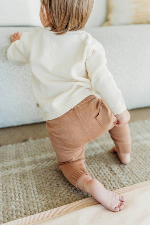 Pocket Baby Pants Sweater Knit (Organic) FW25 - 7 Colors: Natural / 12-18M