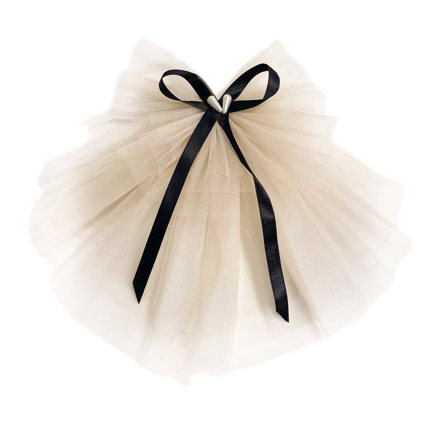 Mademoiselle Tulle Hair Bows: White