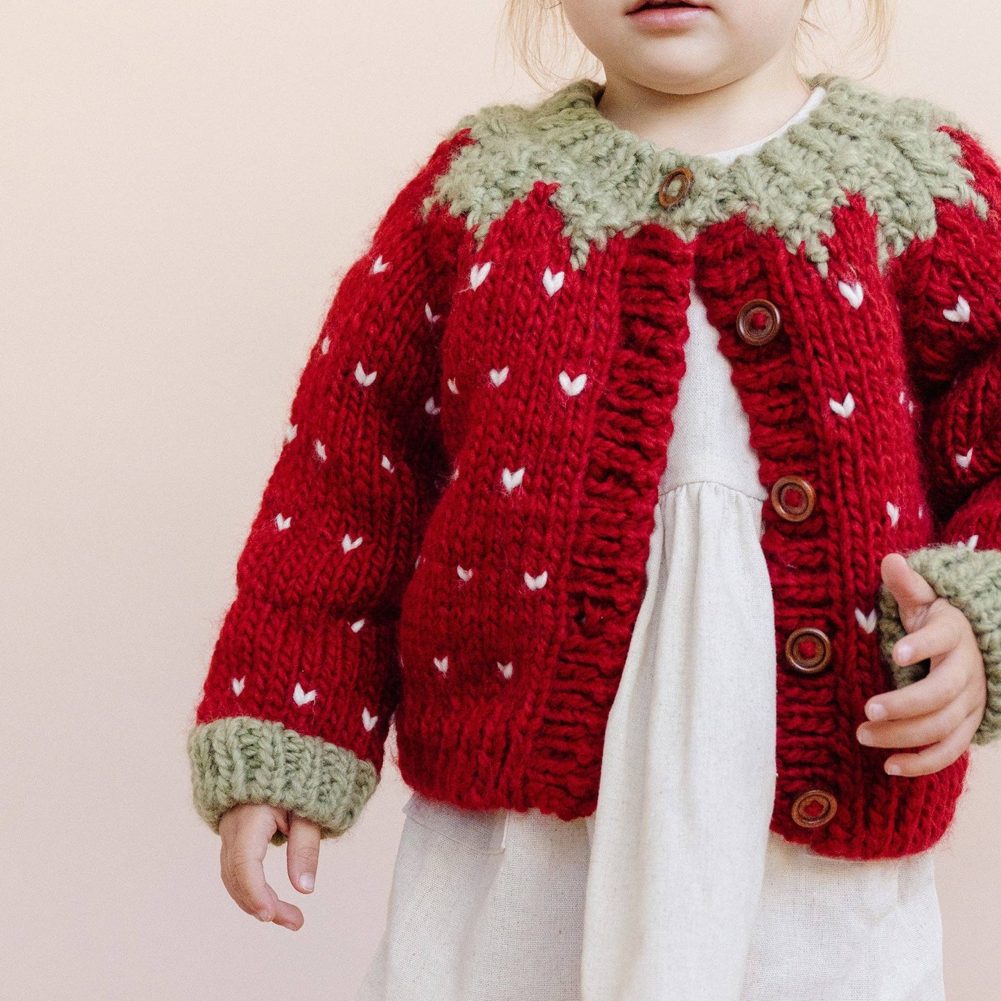 Strawberry Cardigan Baby Kid Fall Winter Halloween Costume: Red / XS 6-12m