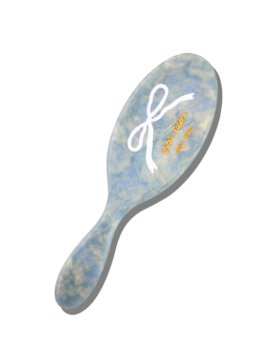 Hand-painted Baby Blue Bow Amazing Hair Day Brush | Eco-Friendly