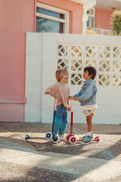 BANWOOD 3-WHEEL SCOOTER VINTAGE - RED