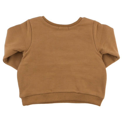 Puppy Face Applique Brooklyn Boxy: Milk Chocolate / 4-5 yr