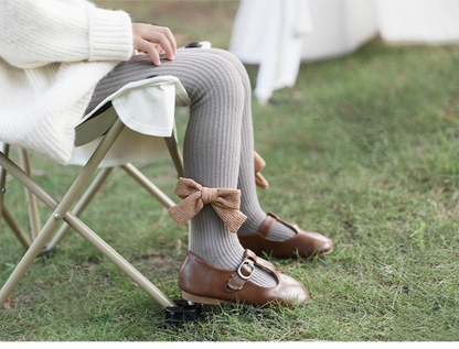 Annie & Charles® RIB TIGHTS WITH STITCH FINIA: Beige