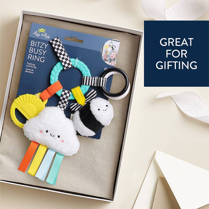 Bitzy Busy Ring™ Teething Activity Toy: Rainbow