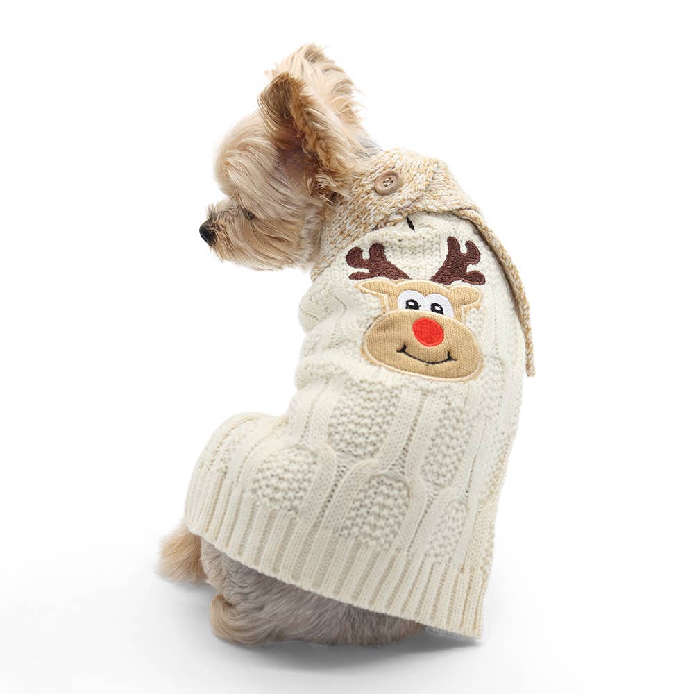 Reindeer Scarf Sweater: S