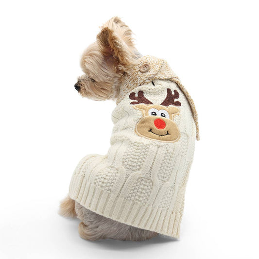 Reindeer Scarf Sweater: S