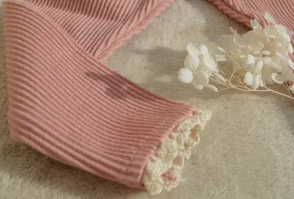 Annie & Charles® Organic Cotton Ruffle Leggings: Creamy white