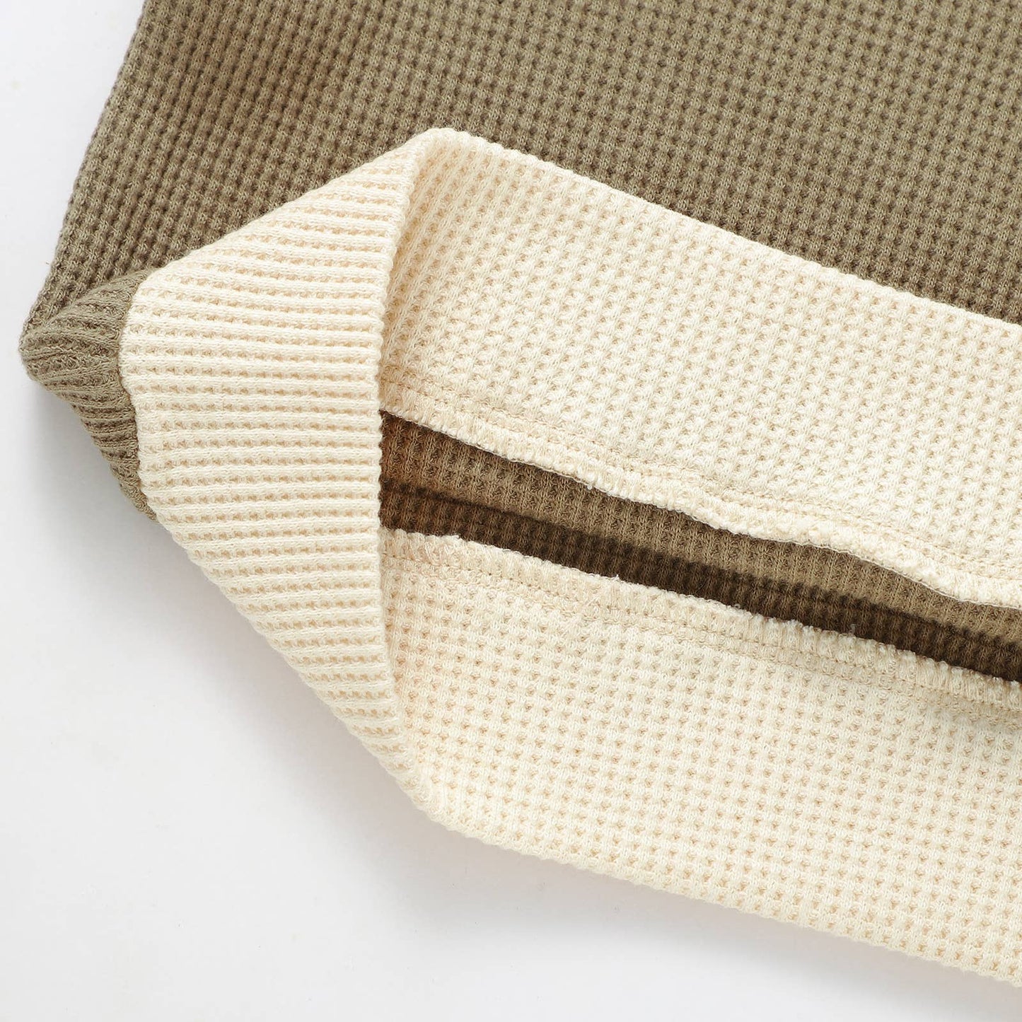 Organic Cotton Cocoa Waffle Set | Gender Neutral Baby Set: 6-12M