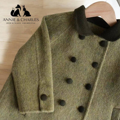 Annie & Charles® premium wool coat with collar