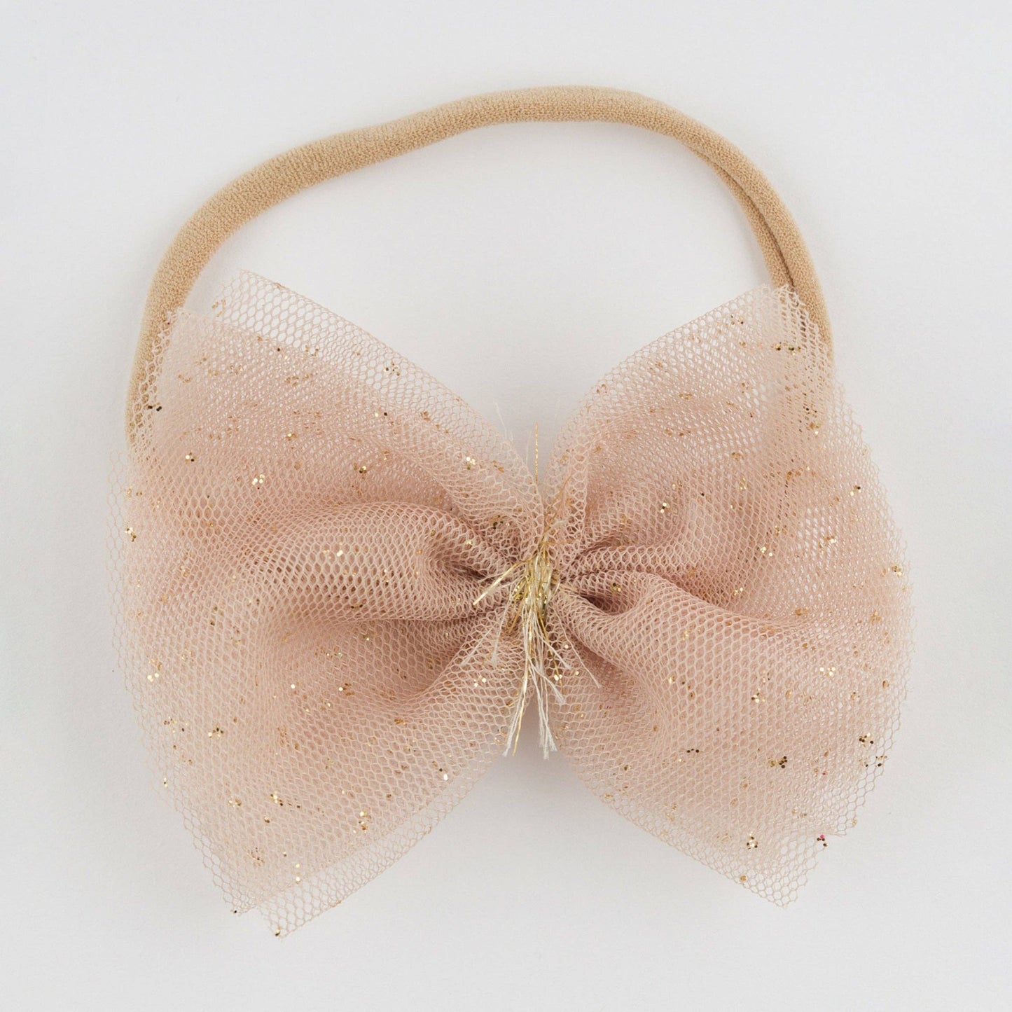 Champagne/Gold Glinda Bow Nylon Headband