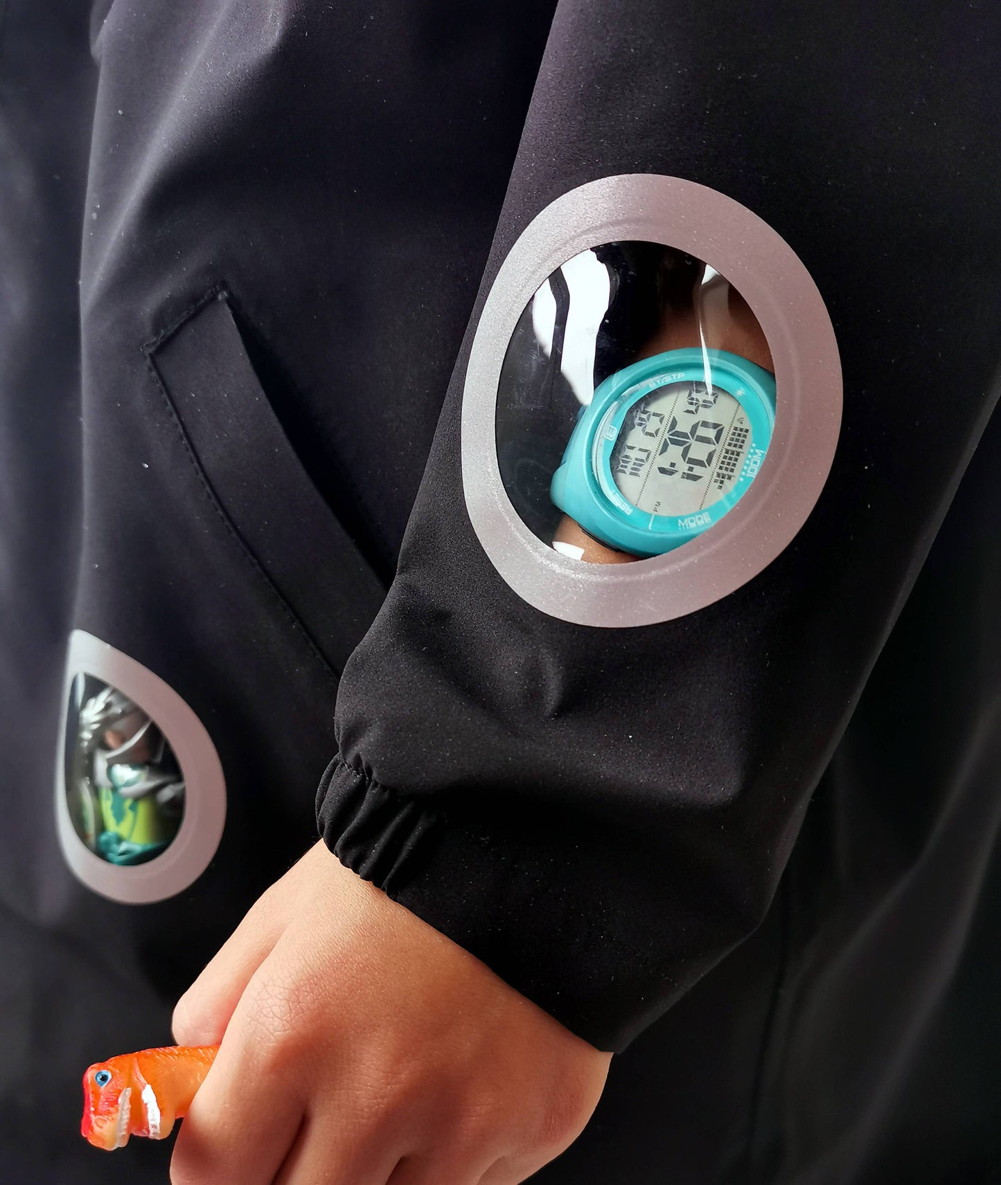 WISTITI Windbreaker Rain Jacket - Black: 7-8y (128cm)