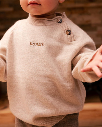 Collyns Cashmere Wool Sweater | Soft Sand Melange - Soft Sand Melange