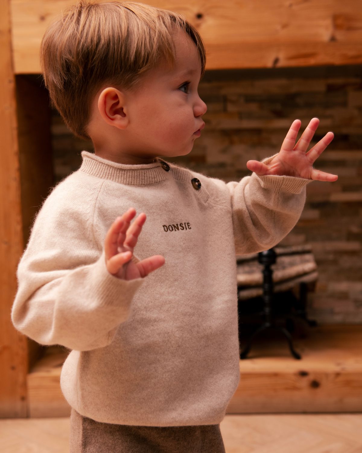 Collyns Cashmere Wool Sweater | Soft Sand Melange - Soft Sand Melange