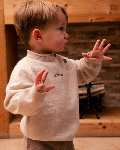 Collyns Cashmere Wool Sweater | Soft Sand Melange - Soft Sand Melange