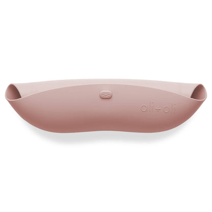 Silicone Baby Bib Roll Up & Stay Closed (Blush)