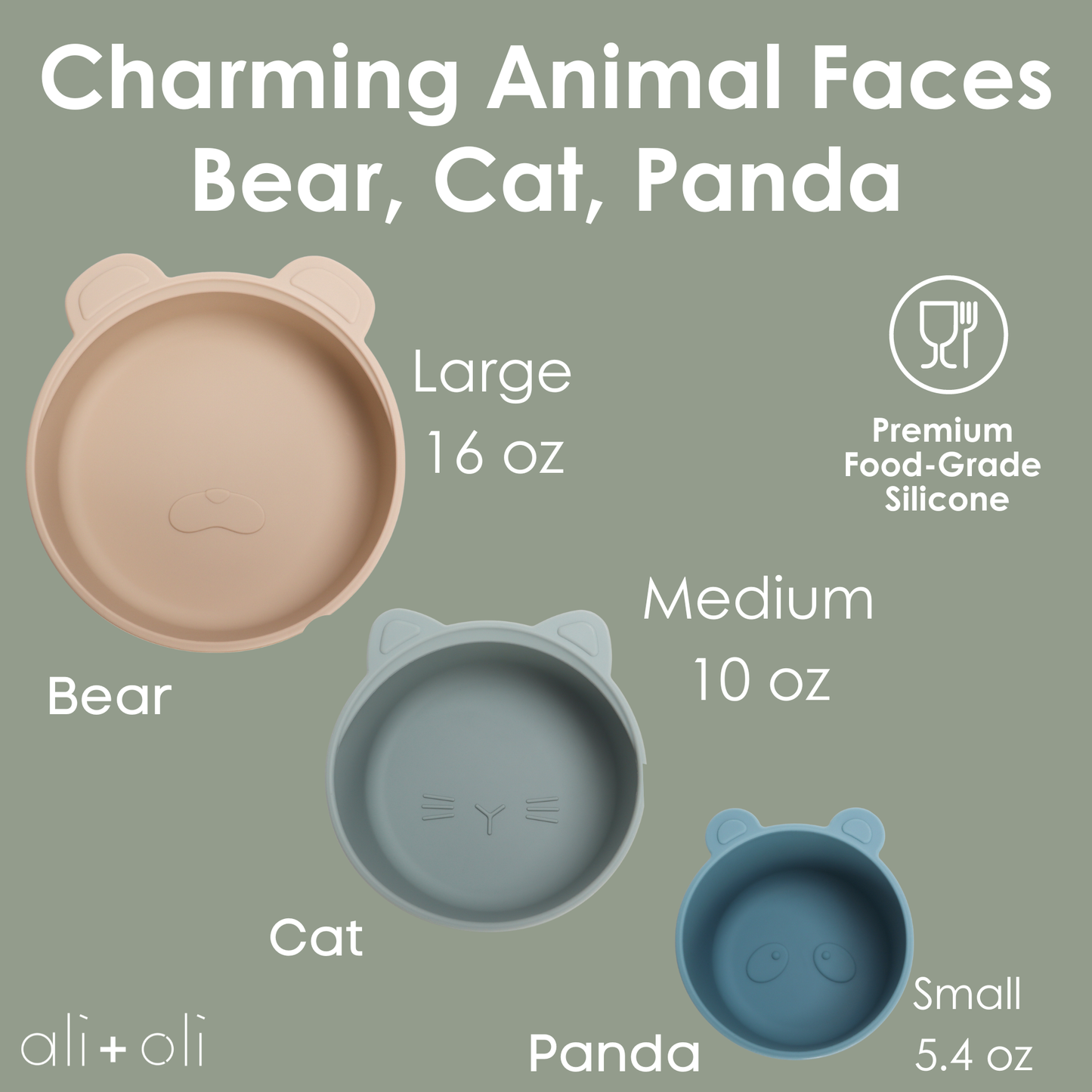 Ali+Oli (3pc) Stackable Snack Bowl Set ( Blue Horizon)