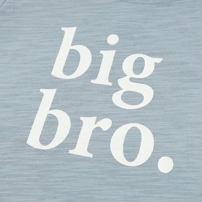 "big bro." Cotton Slub Raw Edge Tee white ink