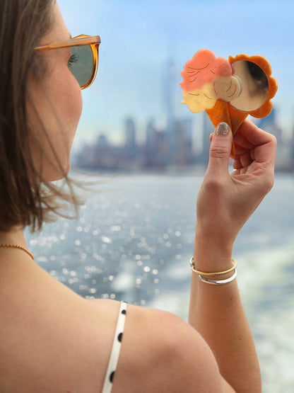 Hand-painted Gelato Compact Mirror | Eco-Friendly