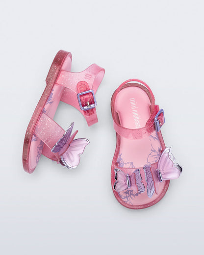 Mini Melissa Butterfly Sandal Baby Sandals: Glitter Pink