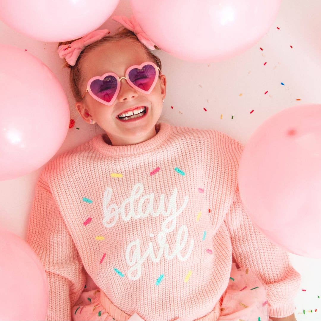 Birthday Girl Sprinkle Knit Sweater - Kids - Girls Clothes: 3T