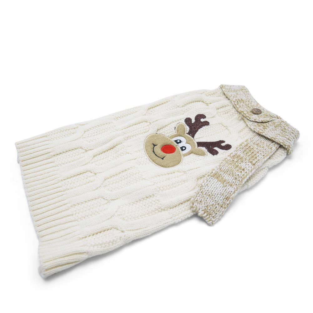 Reindeer Scarf Sweater: XS